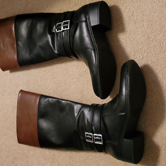 Arizona Black and Brown Riding Boots - Picture 1 of 4
